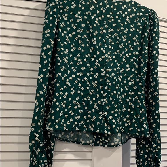 Like new Reformation Annette ditsy floral green/white size Large boho romantic - Picture 10 of 10